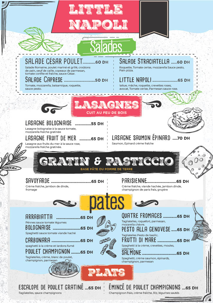 Menu Little Napoli